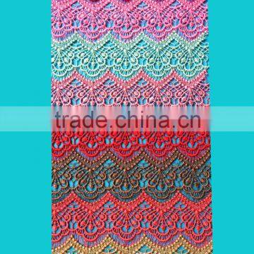 Chemical mixcolor heavy allover guipure lace fabric