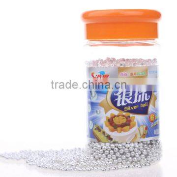 Edible 3.5mm silver jumbo pearls