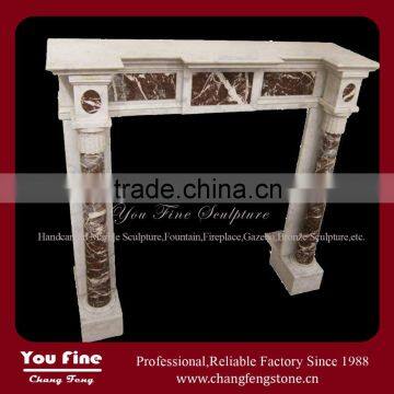 Pure Hand carved Natural Stone Antique Decorition Marble Fireplace