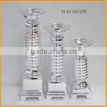 popular electroplating ceramic christmas candlestick stand holders