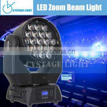 19X 15W RGBW QUAD LED ZOOM MOVING HEAD PRO