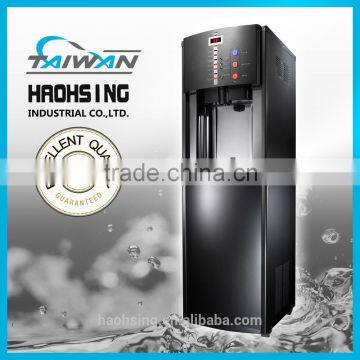 Standing vercital reverse osmosis hot and cold water dispenser