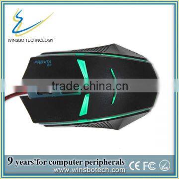 Built-in Heavy Iron Weight 25g 4D Wired Optical 5 LED Breathing Backlight Gaming Mouse