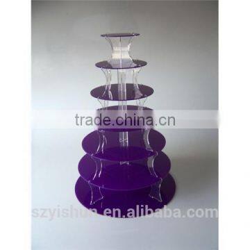Customized high quality assembled acrylic/plexiglass cake display stand                        
                                                                                Supplier's Choice