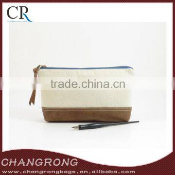 vintage canvas leather artists pencil bag