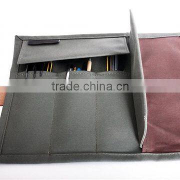 Vintage Canvas Artist Pencil Tool Roll Case