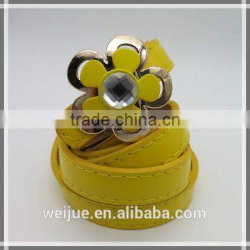 Fashion Skinny Belt With Flower and Glass for Women