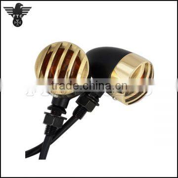 Solid Brass Grilled Heavy Duty Vintage Motorcycle Turn Signal for Harley