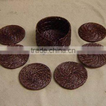 Rattan weaving box and coasters