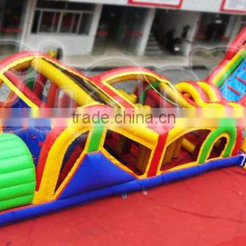 Hot sale colorful inflatable detached obstacle course for children and adults