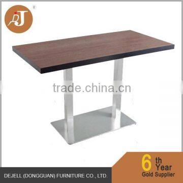 Restaurant Panel Wood Stainless steel Legs Dining Table