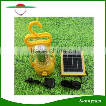 Portable Solar Camping Light Adjust Brightness 35 LEDs Solar Lantern with Mobile Phone Charger