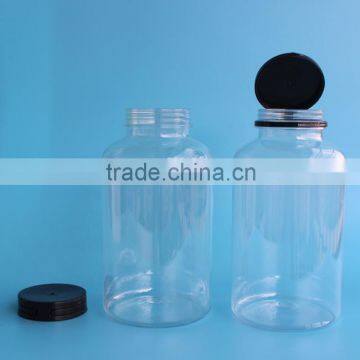 Clear PET Pharmaceutical Plastic Packaging Bottle 500ml, 500cc Medicine Pill Capsule Bottle With Tearing Cap photo-3