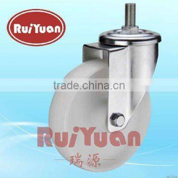 European type nylon threaded stem swivel industrial castors