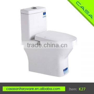 China sanitary fittings ceramic white one piece toilet for europe market for hotel