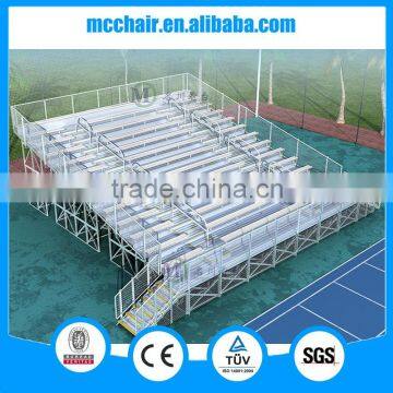 13 rows raised deluxe aluminium bleacher grandstand chairs 13F gym chair bleacher chairs stadium seats used bleachers for sale                        
                                                Quality Choice