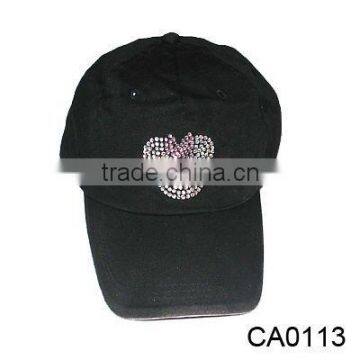 sequin 6 panel black golf caps