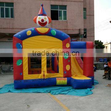 2015 hot commercial clown inflatable bouncer combo