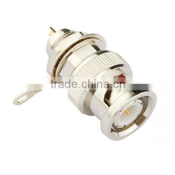 RF Coaxial Connector BNC Male bulkhead with nut