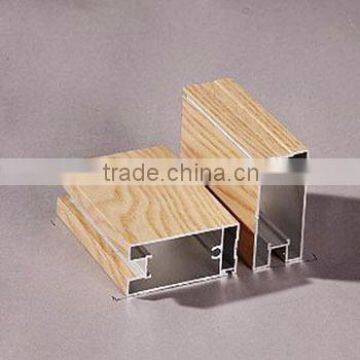 wood effect extruded aluminium profiles for sliding windows and doors