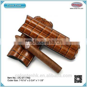 New gift design bonded cigar leather case wholesale