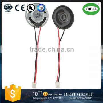 FBF36-5TLB zhejiang excellent quality 86dB 36mm mini mylar speaker with connector (FBELE)