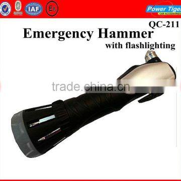 2013 New Design Auto Emergency Break Glass Hammer With Flashlighting