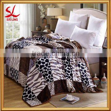 Super Soft Polyester Fleece Blanket Microplush African Animal Skin Print Blanket China