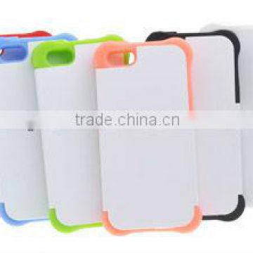 Dual-Protective 3D heat press Phone Case for iphone5/ Dual phone case/ cheap blank case