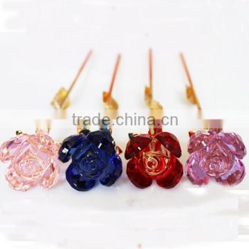 Pretty Crystal Rose, Glass Rose Flower for Gifts & Decoration ZW-M014