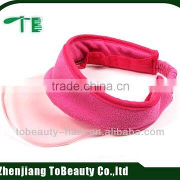 Pink polar fleece women sun visor