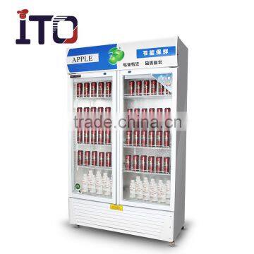 ITO-R20-2 Hot Sale 2 Door Upright Beverage Chiller