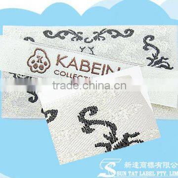 White Satin Woven Edged Garment Label