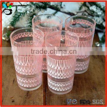 China straight sided drinking glass factory/ thick drinking glass