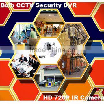 4.5W white led light and latent HD720P camera IP WIfi nightvision hidden camera light bulb