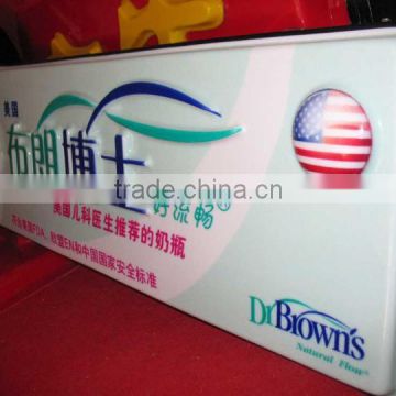 screen printed signage, external sucking sign box ,3D outdoor round light box