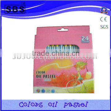 wholesale stationery items for 24 color hexagonal oil pastel