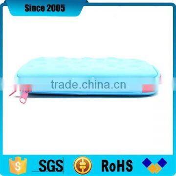 Blue pu Leather Waterproof Cover Eva Pencil Travel Case for Schoolgirls photo-2