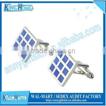 High quality hard enamel logo stainless steel cufflink