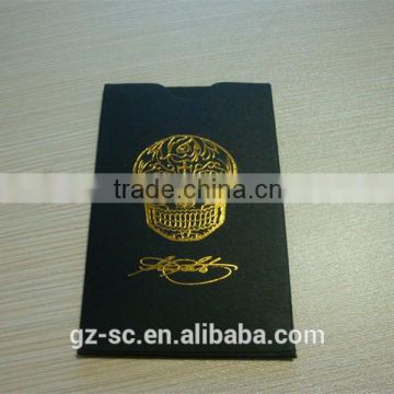 Luxury customized black cardboard envelope