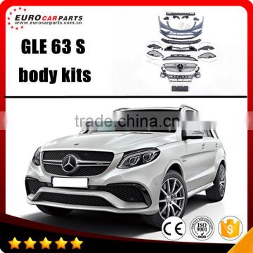 GLE63 body kits fit for MB GLE-class GLE300 GLE350 GLE400 GLE450 to GLE63 SUV style body kits for GLE