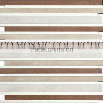 Fico mosaic, GML016ZA-1, calacatta subway marble mosaic tile