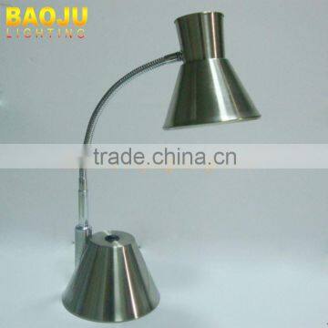 Fabric shade luxury bedside lamps with marble base