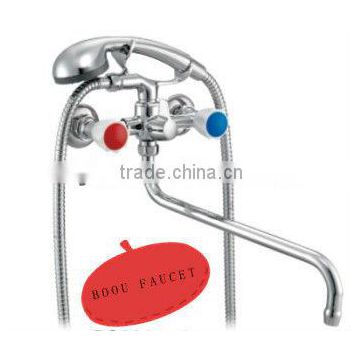 Plastic double handle bath faucet