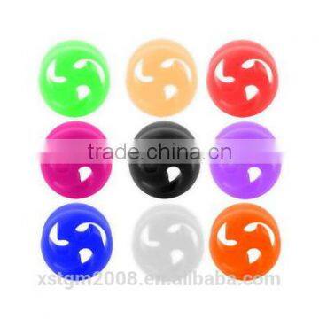 mix order wholesale crazy fashion logo flesh custom body piercing jewelry silicone ear tunnels