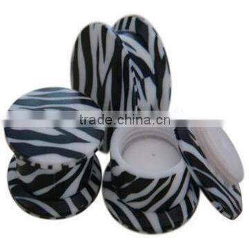 Popular! acrylic zebra logo plug /tunnels body jewelry jewellery piercing