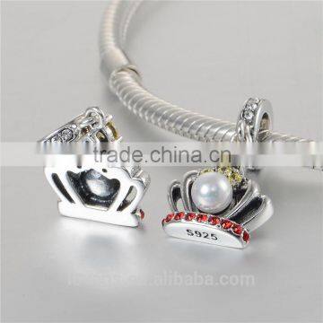 Crown Shape Designs Pearl Pendant For Girl Bracelet Jewelry photo-6