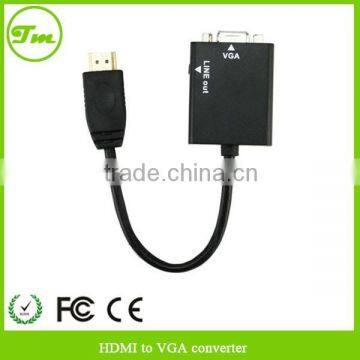 720P 1080i 1080P HDMI Male to VGA TV AV HDTV Converter Adapter With Audio Cable