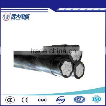 Aerial twisted cable 33KV aerial bundle cable with 3 cores