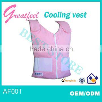 liquid pink cooling vest for therapy